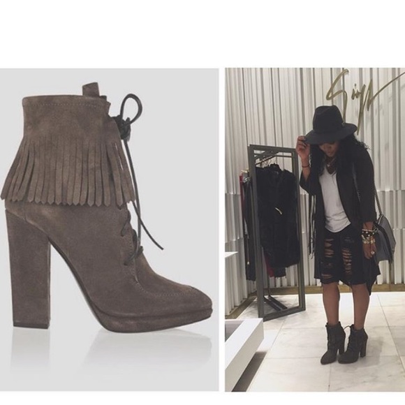 Giuseppe Zanotti Shoes - giuseppe zanotti • NEW • xx fringe opentoe boot